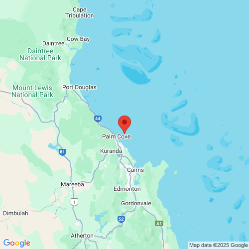 map of the location of the Cairns wave monitoring buoy