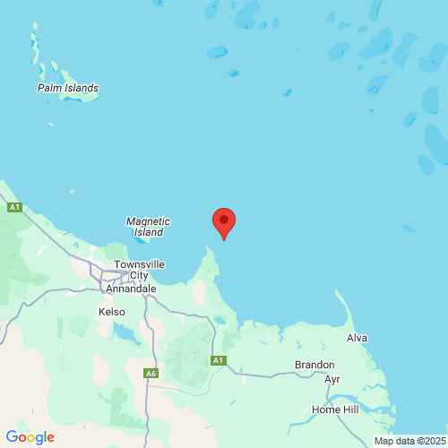map of the location of the Townsville wave monitoring buoy