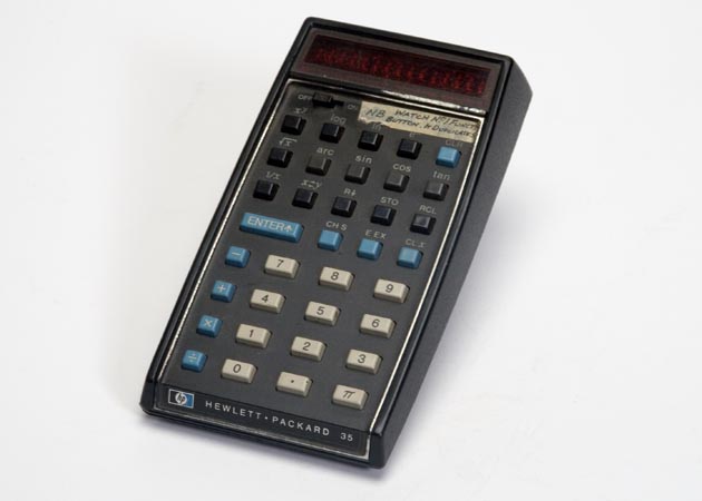 An electronic pocket calculator introduced in the 1970s
