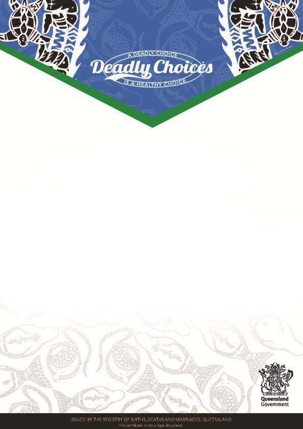 Torres Strait Islander Deadly Choices design