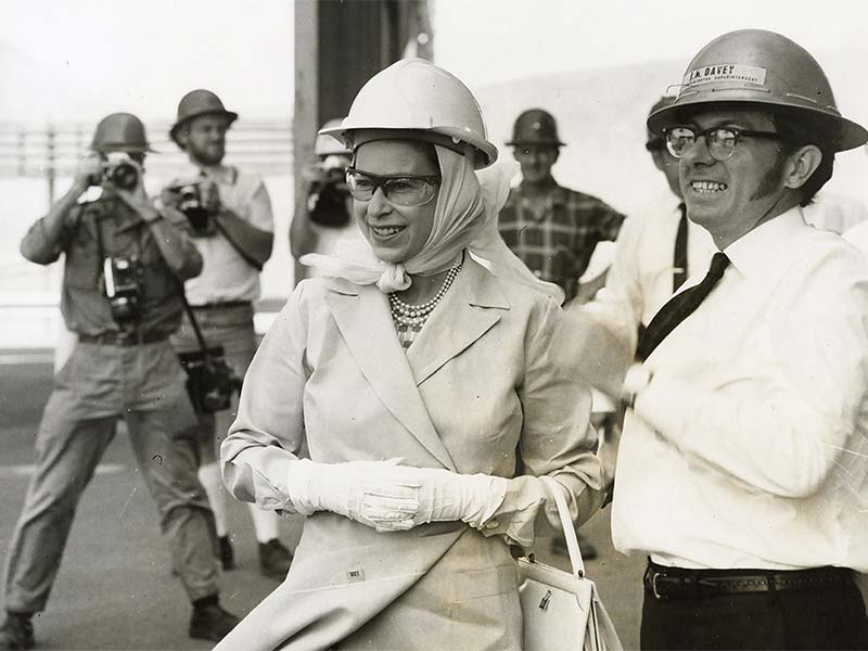 Queen Elizabeth II touring the Mount Isa mines, 1970