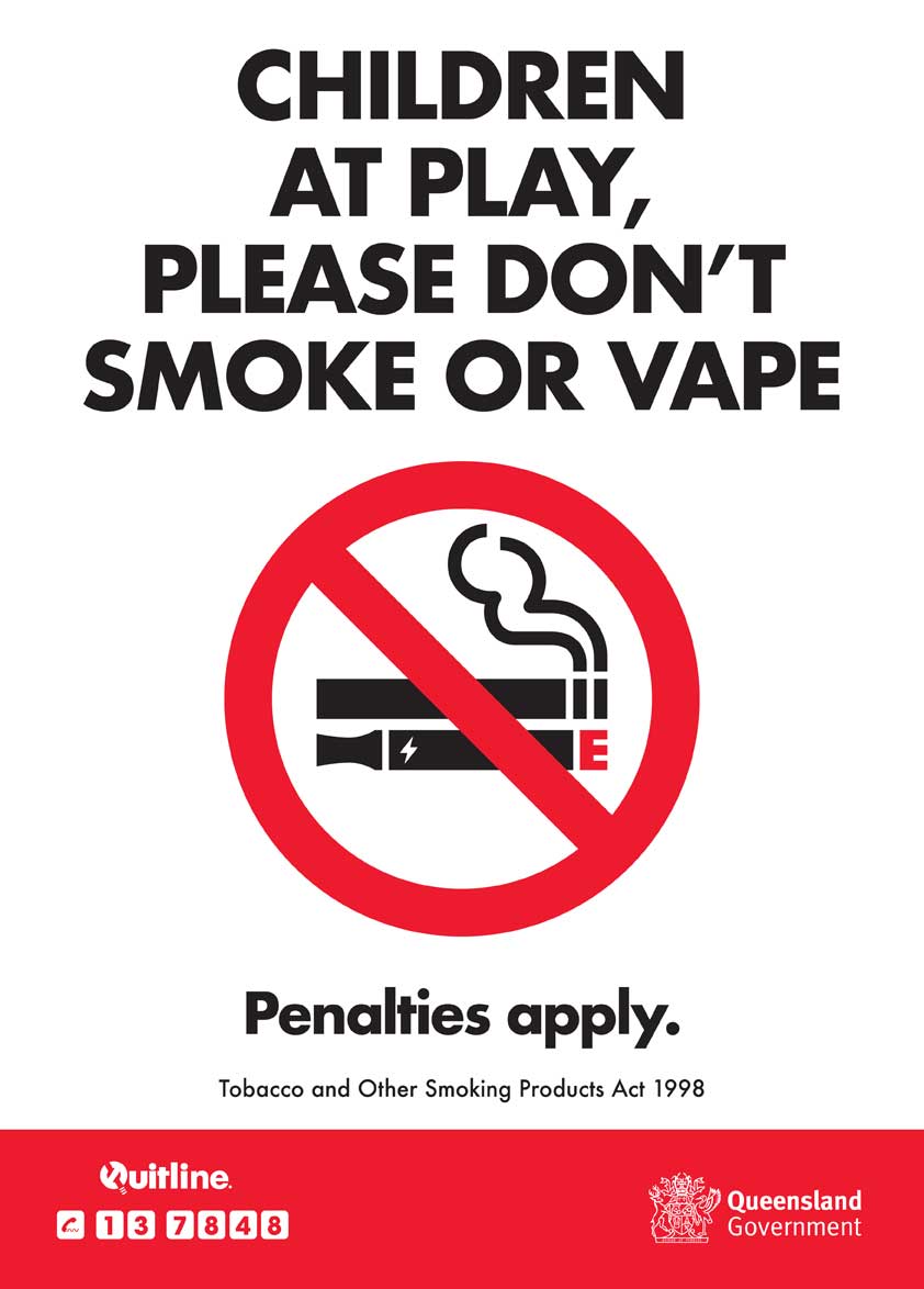Signage and resources for smokefree places and retailers Health and wellbeing Queensland