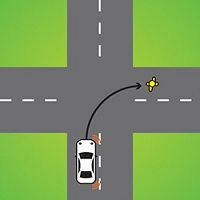 Giving way to pedestrians when turning right