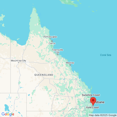 map of the location of the Palm Beach wave monitoring  buoy in relation to Queensland