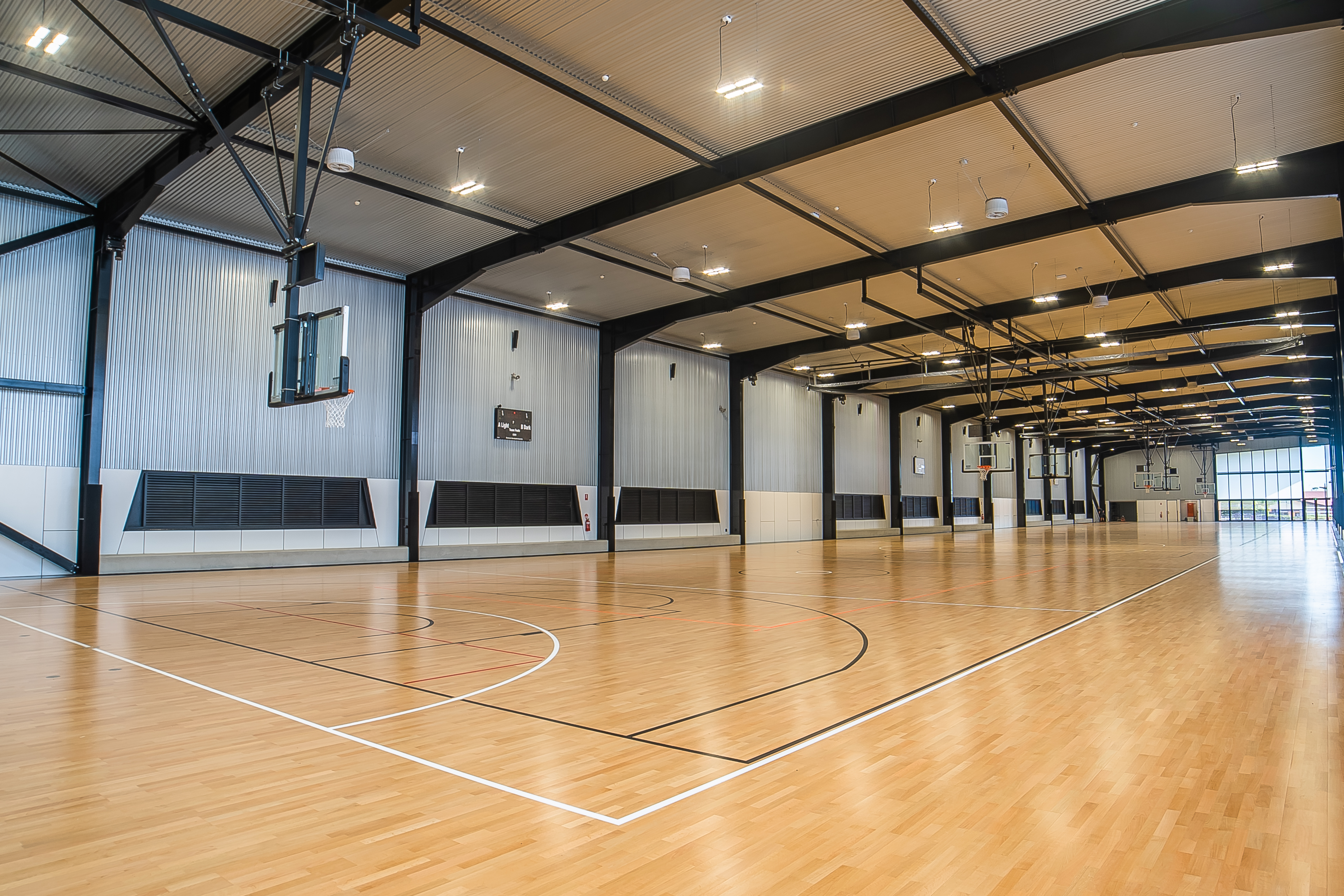 Indoor multi-purpose courts at the Townsville Sports Precinct.