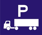 Truck parking area guide sign
