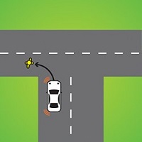Giving way to pedestrians when turning left