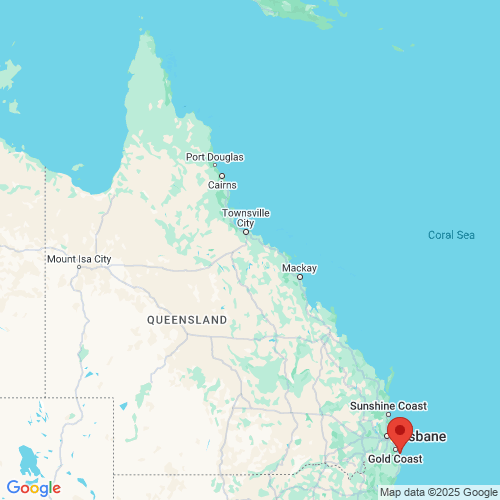 map of the location of the Tweed Heads wave monitoring buoy in relation to Queensland