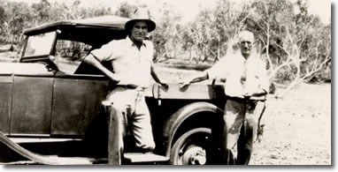 John Stevenson, surveyor, on the right