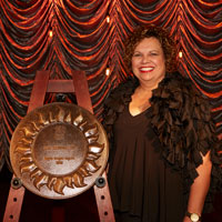 2016 Queensland Greats Awards individual recipient Mal Mengina AM, accepted by Leann Wilson.