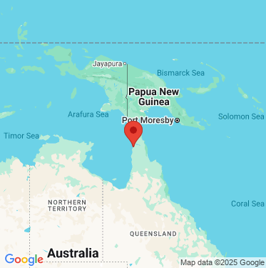 static google map of the location of the Albatross Bay (Weipa) wave monitoring buoy