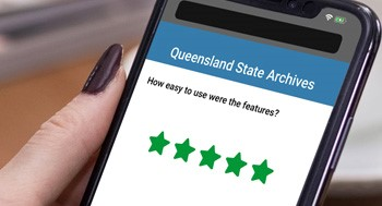 QSA survey Mobile phone screen displaying star rating system