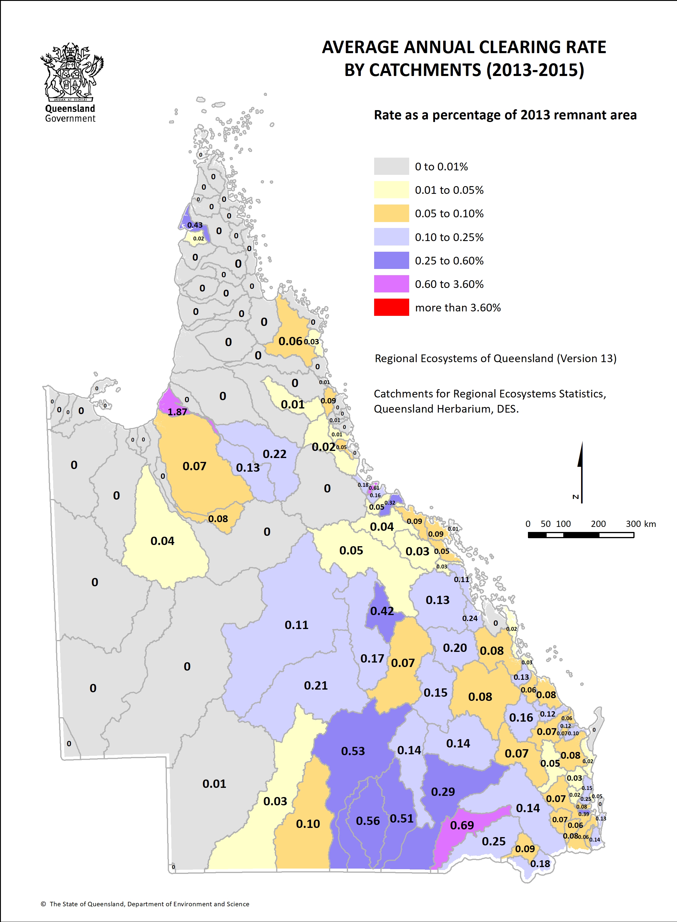 Maps and statistical data by catchment Environment, land and water