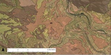 Example of a soil survey, illustrating Hamleigh soil (HI), described on the left.