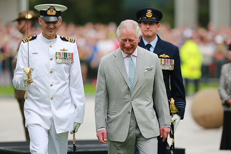 The Prince of Wales at the official ceremonial welcome. Image courtesy to Jack Tran, Office of the Premier