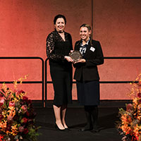 Hannah Duncan accepts 2017 Queensland Great Eddie Mabo's posthumous award