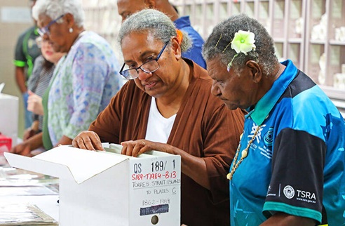 A group of people participating in a First Nations Languages workshop