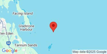 static google map of the location of the Gladstone wave monitoring buoy