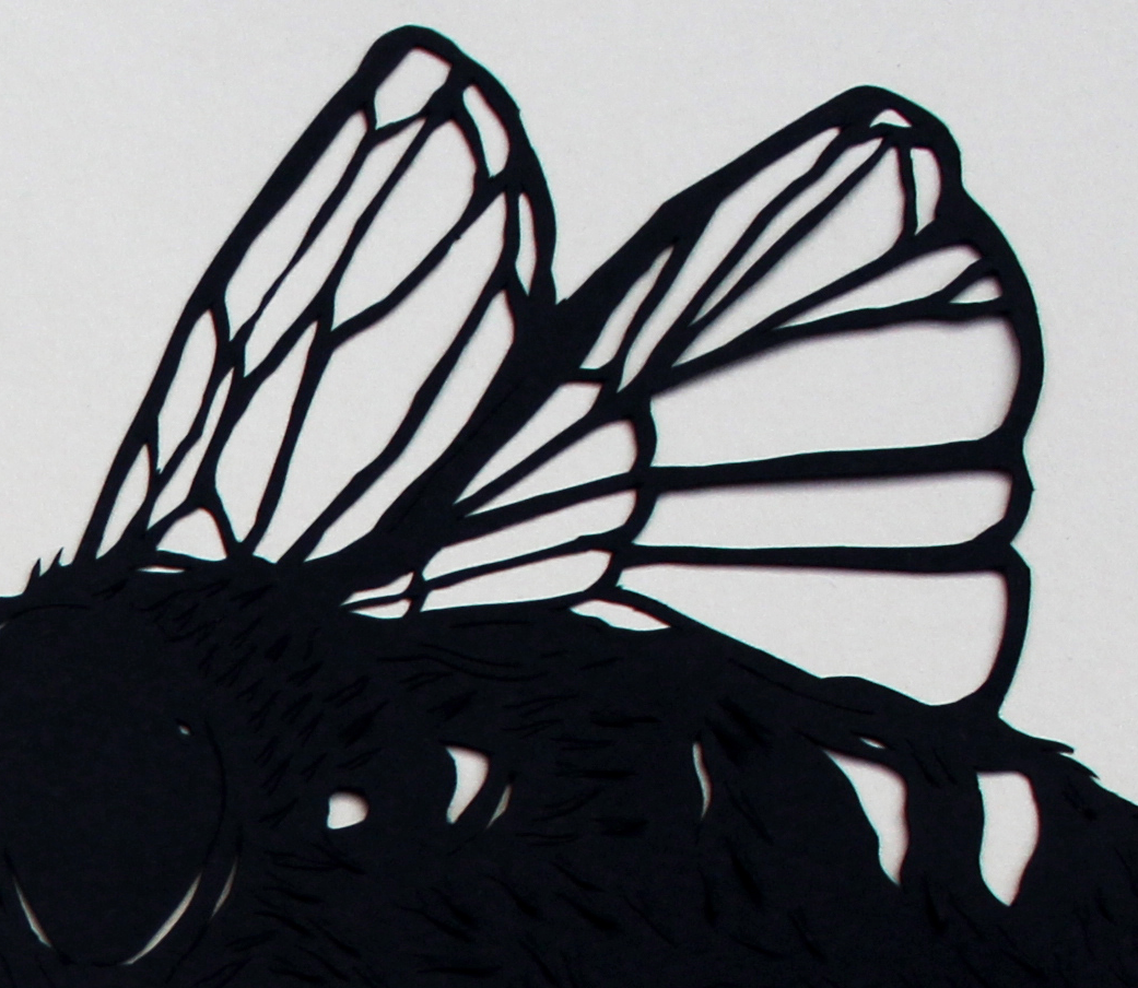 Part of bee artwork in exhibition