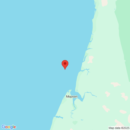 map of the location of the Skardon River Outer wave monitoring buoy