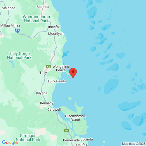 map of the location of the Mission Beach wave monitoring buoy