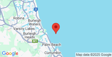 static google map of the location of the Palm Beach wave monitoring buoy