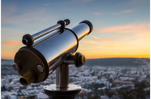 A telescope looking out into the distance