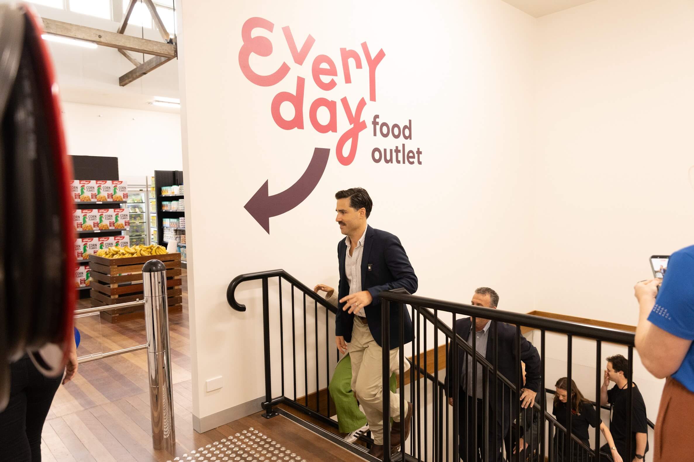 Everyday Foundation Director Jonathan Gullo at the expanded affordable groceries store. 