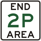 Parking area sign