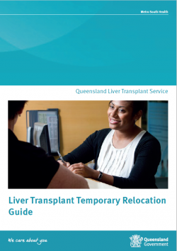 Liver transplant temporary relocation booklet cover