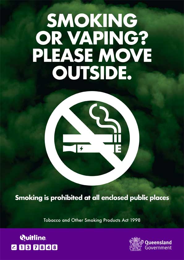 Smoking or vaping please move outside