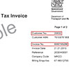 Sample tax invoice