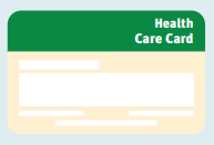 Example of a health care card