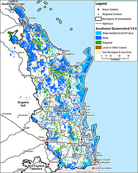 Southeast Queensland Biodiversity BPA map