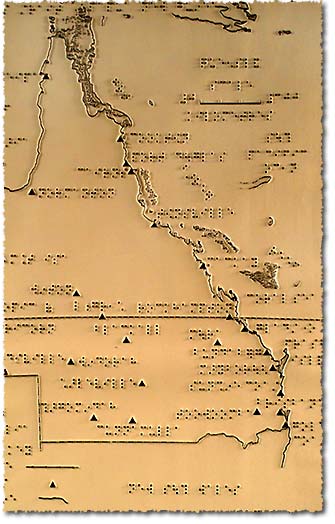 Braille map of Queensland
