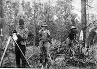 Surveying in prickly pear country near Moonie River, circa 1910 (courtesy of Mr Philip Leahy)