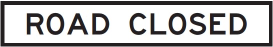 Image of a road closed sign