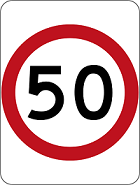 50km/h sign