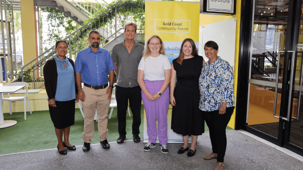     Some of the Gold Coast Community Forum members at the Cohort Innovation Space.