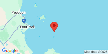 static google map of the location of the Emu Park wave monitoring buoy