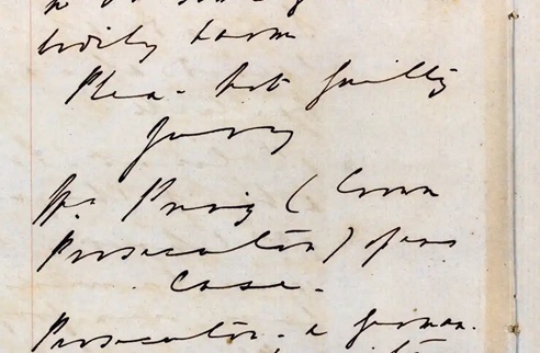 Close-up detail of red overbands laced on parchment strips on a Treasury Department ledger from the 1880s