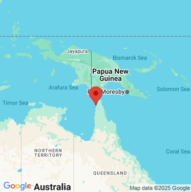 static google map of the location of the Skardon River Offshore wave monitoring buoy