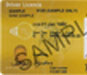 Sample driver licence showing the customer reference number
