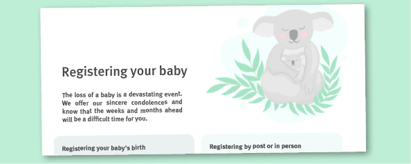 Registering your baby flyer
