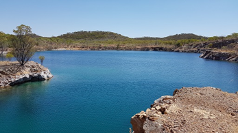 The open-cut pit at the former Federation mine at Croydon